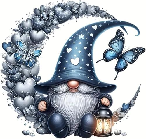 DYAIANGMU Gnome Stamped Cross Stitch Kit for Adults 13.7x13.7 inches by Unknown