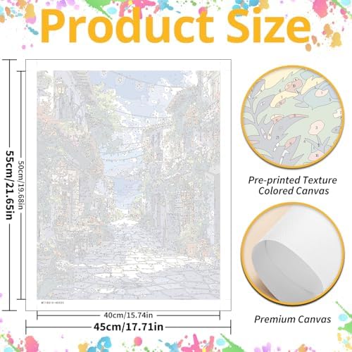 Landscape Paint by Numbers Kit for Adults, 16x20 inch - Image 3