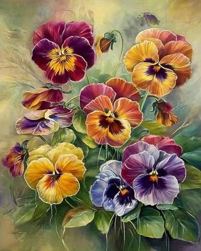 TELMOXA Flowers Paint by Numbers Kit for Adults, 16x20 in by Unknown
