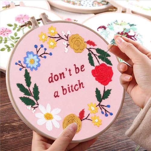 Nuberlic Funny Embroidery Kit for Beginners, Cross Stitch Kits - Image 2