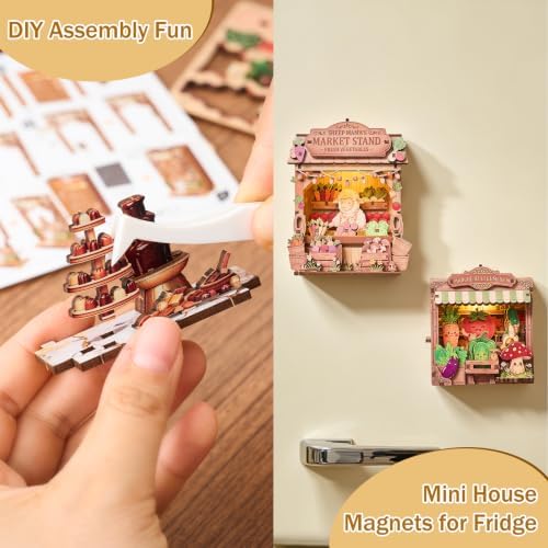3D Puzzle Fridge Magnet,Decorative Refrigerator Magnet with LED Light - Image 4