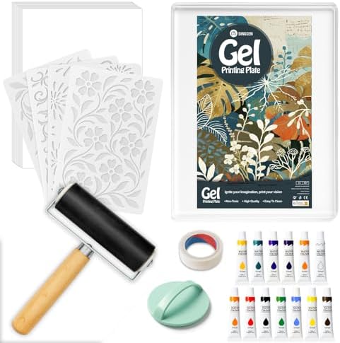 DINGSEN Gel Printing Plate Kit, Printmaking Set for Artists & Crafters by Unknown