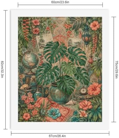 Bozfoxa Paint by Numbers Kit for Adults Beginner Tropical Globe - Image 2