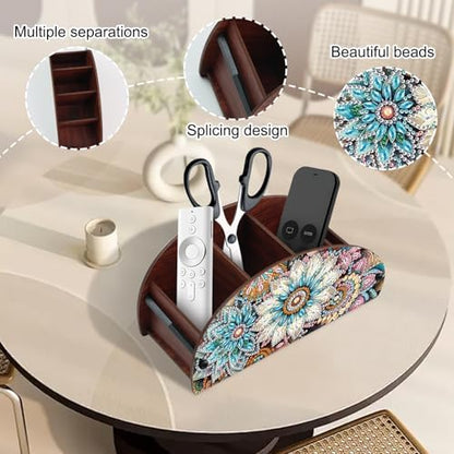 MVVMTOP Diamond Painting Kits Organizer Box, Diamond Art DIY Flowers Special Shape Diamond Partial Mosaic Handmade Making Kit Organizer Box, Home Dining Living Room Tabletop Art Decoration - Image 4
