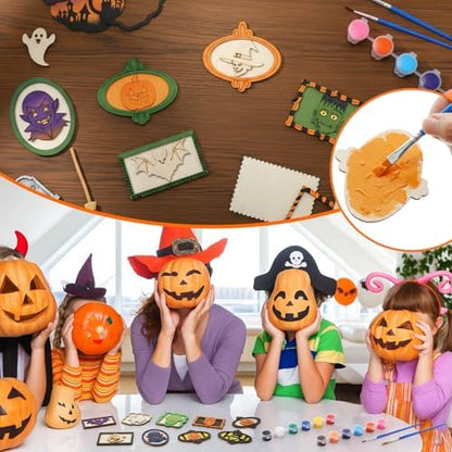 Weysat 18 Pcs Wooden Halloween Crafts for Adults DIY Frames Decorating Kits - Image 5