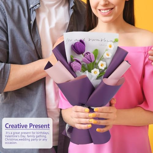 Iuuidu Crochet Kit for Beginners, Flower Bouquet Crochet Kit - Image 5