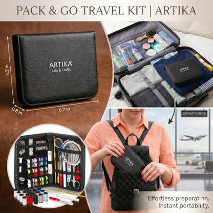 142-Piece Travel Sewing Kit for Adults & Kids, Small Needle & Thread Kit - Image 6