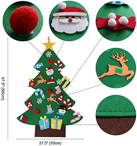 Aytai DIY Felt Christmas Tree for Toddlers, Hanging Christmas Decorations - Image 5