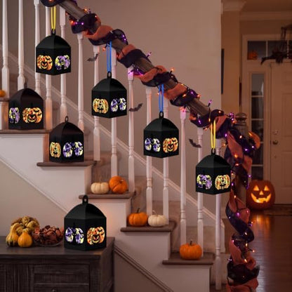 Maitys 16 Sets Halloween Paper Lantern Suncatcher Craft Kits for Adults - Image 2