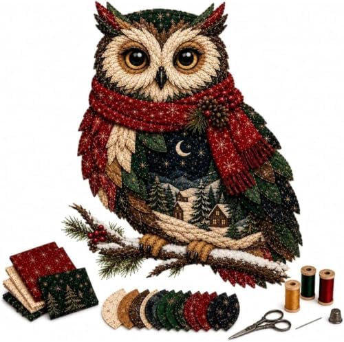 Northern Lights Wildlife DIY Patchwork Kit, Creative Fabric Craft (Red-Q) by Unknown