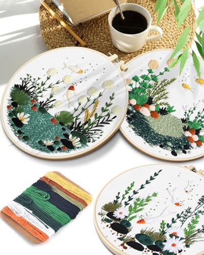 TINDTOP 5 Pack Embroidery Kit for Adult, Embroidery DIY Starter Kit - Image 7