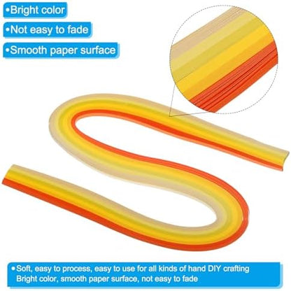 PATIKIL 120pcs Quilling Strips Paper 1/8"(3mm) 21" Origami Paper Quilling Strip for Art DIY Craft Christmas, Yellow - Image 3