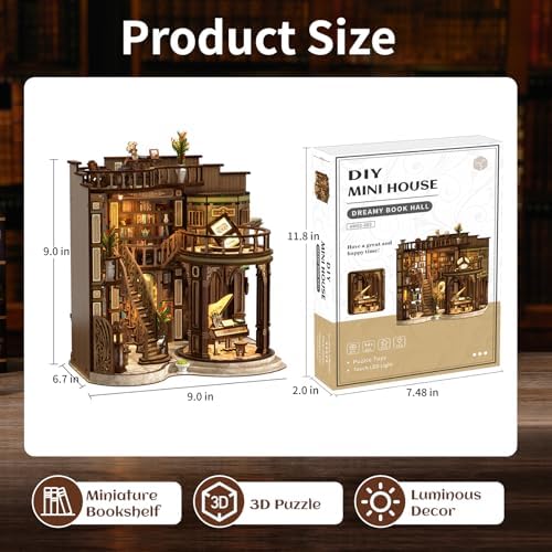 DIY Book Nook Kits for Adults - BookNook Miniature House Kit with LED Light - Image 6