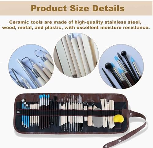 CeeVian Pottery Sculpting Tools Set 40PCS Clay Carving Tools - Image 3