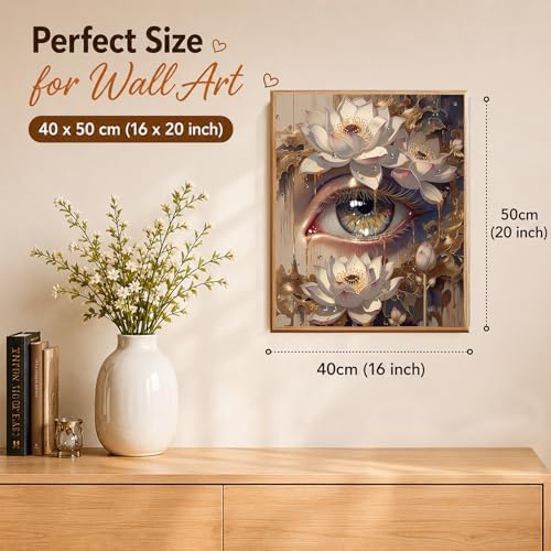 AUKELHJ Paint by Numbers Kit for Adults Beginner, Eye, 16X20 Inch - Image 3