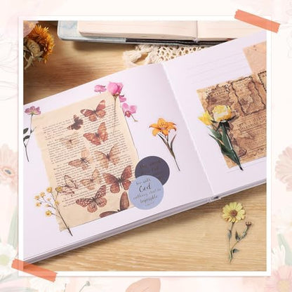 80-Piece Floral Scrapbooking Stickers, Self-Adhesive for Journals - Image 4