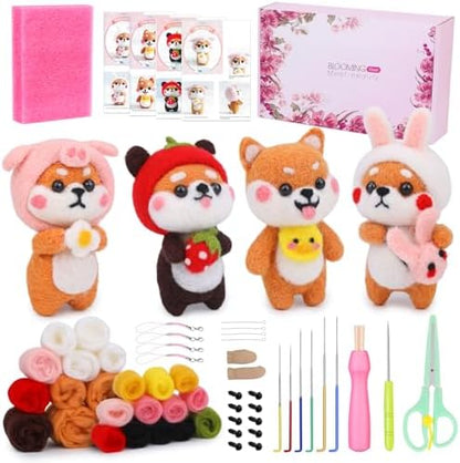 UOOU Needle Felting Kit, Wool Felting Kit with 6 Pcs Felting Needles by UOOU