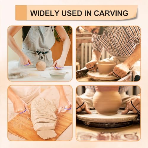 eZAKKA Clay Cutter Wire Tool for Pottery Wheel, 2+2 Set - Image 5