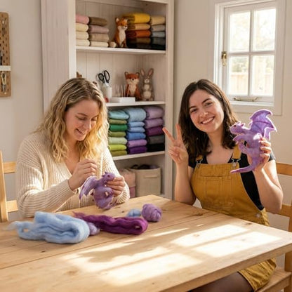 VEHICAR Dragon Needle Felting Starter Kit with Steps Guidebook - Image 6