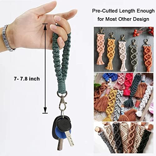 Ewparts Adult DIY Craft Keychain Making Kit Boho Macrame Keychain Kit - Image 5