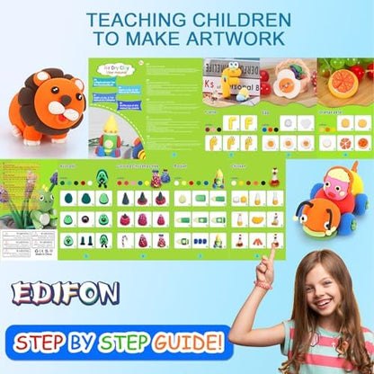 EDIFON Air Dry Clay, 48 Colors Foam Magic Modeling Clay for Kids DIY Crafts - Image 4