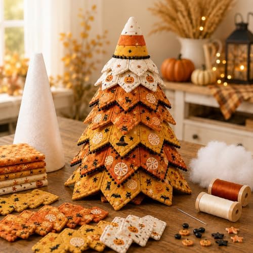 Daily Partner DIY Halloween Quilted Fabric Tree Kit by DailyPartner