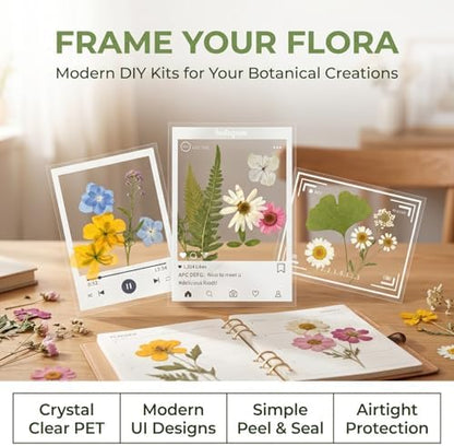 Transparent Dried Flower Bookmarks, 40Pcs DIY Handmade Dried Flower Bookmark kit, Clear Acrylic Photo Frame Page Markers for Reading Lovers, Adults and Kids, 20 Designs, 3.9" x 5.5" (40, PCS) - Image 4