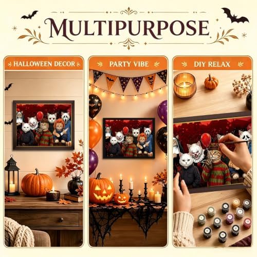 xcemhil Halloween Paint by Number Kit for Adults, 16x20inch - Image 5