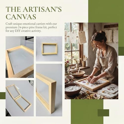 Leemeexaa 6pcs Wooden Paper Making Frame Kit 5 x 7 Inch Paper Making Screen Deckle for Paper Making Handmade Paper Making DIY Craft Classroom Handicraft Project Art Projects (6) - Image 3