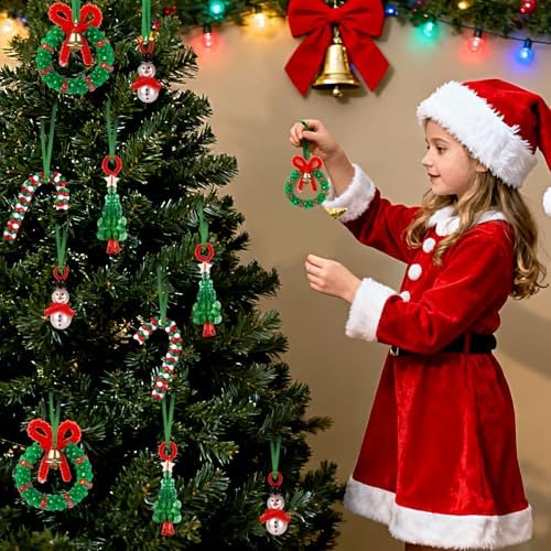 LIHAO 40PCS Christmas Crafts for Teens Boys Girls, Beaded Ornament Kit - Image 5