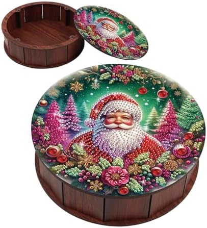 DIY Diamond Painting Fruit Bowl Storage Box, Santa Claus Rhinestone Decoration Tray Handmade Set, for Desktop Item Storage, Multifunctional Creative Craft Gift by Tontut