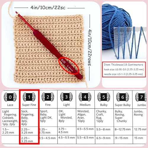 QKHEEYarn for Crocheting and Knitting 8 * 1.76 Oz (50G) /195yd,Fine/Fingering Weight (1), 60% Cotton 40% Acrylic Soft Yarn kit for Making Granny Squares and amigurumi (18 Khaki) - Image 4