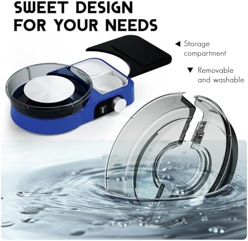 Pottery Wheel for Adults - Complete Pottery Tools Kit for Beginners, 6" Turntable Two-Way Rotation Adjustable Speed, 2.2 lbs. Air Dry Clay, Mini Clay Making Wheel with Storage Design (Blue) - Image 4