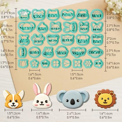 ORIGACH 32 Pcs Mixed Animal Head Polymer Clay Cutters Set - Image 3
