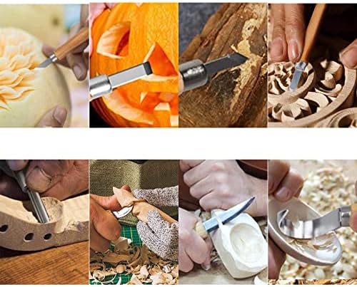 Wood Carving Kit 26pcs Wood Carving Tools Set with Wood Carving Knives Detail Knives Blocks Gloves Whittling Kit for Beginners Adults Kids Woodworking Tools for Spoon Bowl Kuksa Cup - Image 7