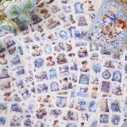 Vintage Scrapbooking Sticker Book, 450+ Pre-Cut Journaling Stickers for Adults Women, Junk Journal Supplies, Aesthetic Washi Stickers for Collage, Card Making, Planner, Lable and Art Paper Crafts - Image 3