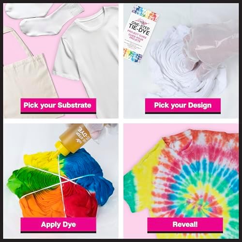 Tulip One-Step Tie Dye Kit, Large Group Activity, Gift, 14 Vibrant Colors, Permanent Fabric Dye, Easy Clean-up, 18 Prefilled Full-Size Bottles and Tools - Image 5