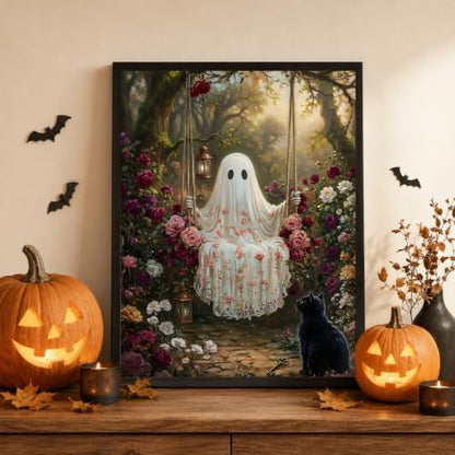 Mandun Halloween Ghost Paint by Numbers Kit for Adults, 16x20 inch - Image 2