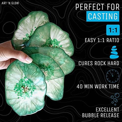 Crystal Clear Epoxy Resin 2 Gallon - Food Safe, UV Resistant, Bubble Free - Image 2