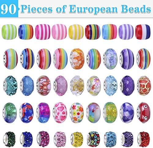 AIPRIDY 150 Pieces Charm Bracelet Making Kit,Unicorn Mermaid Crafts Gifts Set Can Inspires Imagination and Creativity,Jewelry Making Kit Perfect Gifts for Girls 5-12 Years Old (150 Pieces) - Image 2