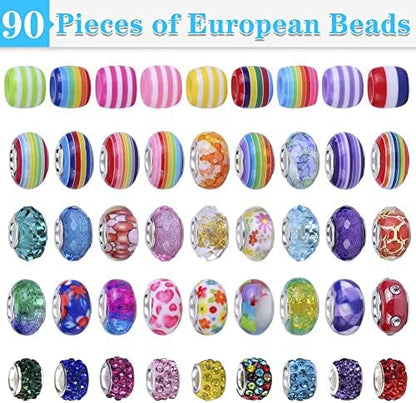 AIPRIDY 150 Pieces Charm Bracelet Making Kit,Unicorn Mermaid Crafts Gifts Set Can Inspires Imagination and Creativity,Jewelry Making Kit Perfect Gifts for Girls 5-12 Years Old (150 Pieces) - Image 2