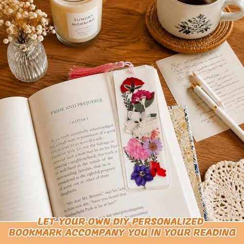 438 Pcs Dried Flower Bookmark Making Kit, DIY Craft Gift - Image 6