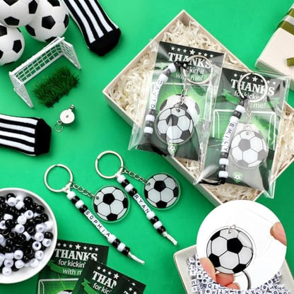 Suncalla 984 Pcs 24 Set Soccer Bead Keychain Making Kit DIY Sports Crafts - Image 4