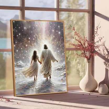 Jesus Paint by Numbers Kit for Adults Framed Canvas 12X16 in, Frameworkless - Image 2