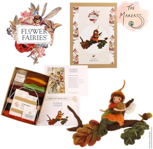 Wizardi Beginner Needle Felting Kit for Adults - Acorn Fairy. Fantasy Felting Kit 12cm Tall. Felting Tools. Wool Felting Supplies. Felt Crafts. Wool Felt. The Makerss - Image 5