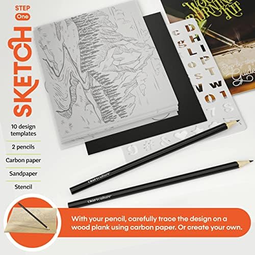 Craft Culture Beginners Wood Burning Kit for Kids, Teenage Boys & Girls - Easter Gifts for Boy & Girl - Craft Projects Birthday Gift Idea for Children Teen Woodburning DIY Hobby Kits Art Activities - Image 3