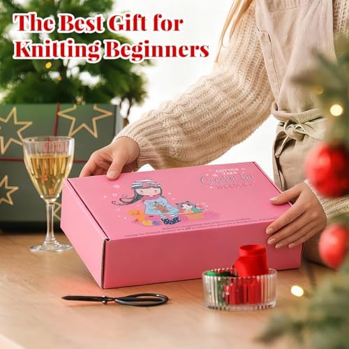 Syhood Christmas Crochet Kit with 6 Pcs 2.76" Clear Fillable Ball Ornaments Red Green White Yarn Wood Hook Tools and Accessories for Christmas Gift Holiday Season Craft Tree Decor - Image 3