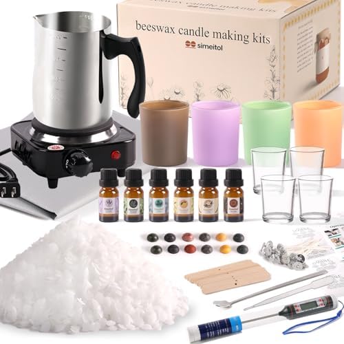 Candle Making Kit with Wax Melter, 3lb Beeswax Candle Wax for Candle Making by PurchaseNow