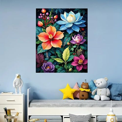 Arttoplus Flowers Paint by Numbers Kit for Adults Beginner 16x20inch - Image 5