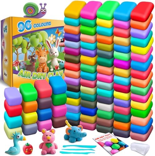 Air Dry Clay, 96 Colors Modeling Magic Clay for Kids by ESSENSON